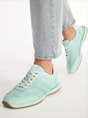 Just Fab Renee Mist Green Athletic Sneakers